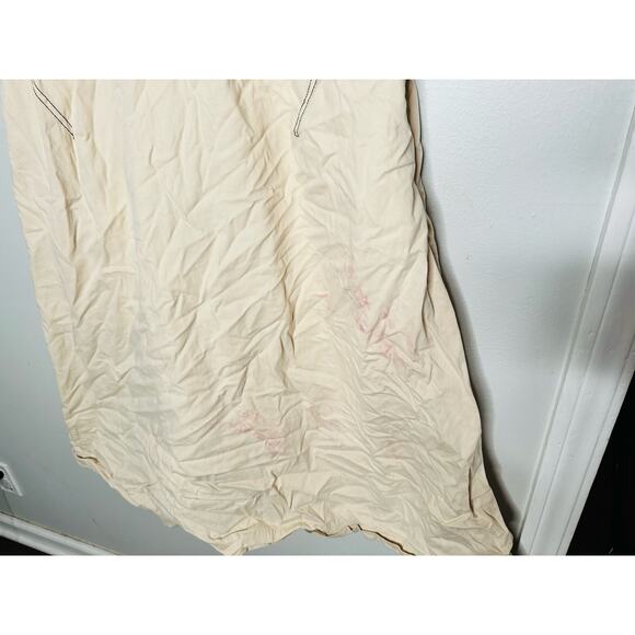 ROSETTA GETTY COLLECTIVE Off White Beige Twill 100% Cotton Bone Dress Size 10 - Picture 7 of 12